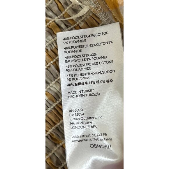 Anthropologie Maeve Plaid Blouses Puff Sleeves Cropped Size Med - Picture 10 of 10